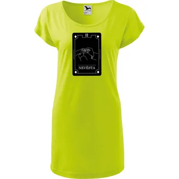 Dámské tričko DOBRÝ TRIKO Dámské tričko/šaty Nevěsta tarot Velikost: M, Barva: Limetková
