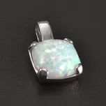 Goldpoint Přívěsek bílé zlato čtvercový opál Váha: 0.92 g