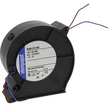 PC ventilátor Odstředivý ventilátor, řada: RL 65, 93.5 x 97 x 33mm odstředivé, průtok vzduchu: 61m³/h 12 V DC