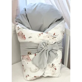 Zavinovačka Péřová zavinovačka - boho mráčky se světle šedou