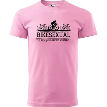 Pánské tričko DOBRÝ TRIKO Pánské tričko s potiskem Bikesexual Velikost: 2XL, Barva: Růžová