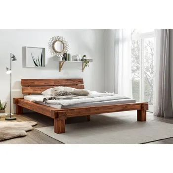 Postel Masivní postel 180x200 Leyla akátové dřevo