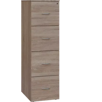 Kartotéka NXKA 44 kartotéka, 4-zásuvková, s centrálním zámkem, 1450x430x580, dub bardolino