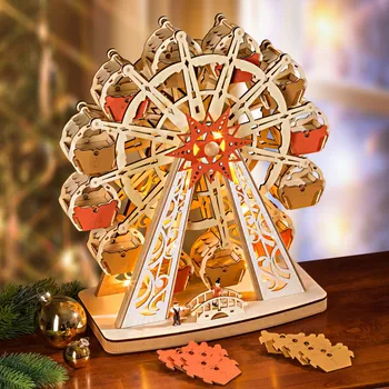 Vánoční dekorace Adventní kalendář ruské kolo 4660500 dřevo 36 x 21 x 49 cm