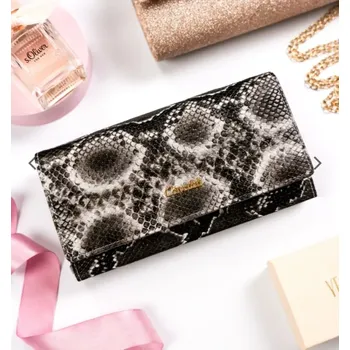 Velká dámská peněženka 4U Cavaldi hadí vzor hnědá (Dámská peněženka )