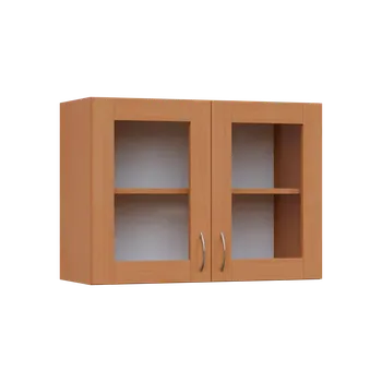 Šatní skříň SH5 - 8S horní skříňka, 2-dveřová, prosklená, 580x800x300, buk royal