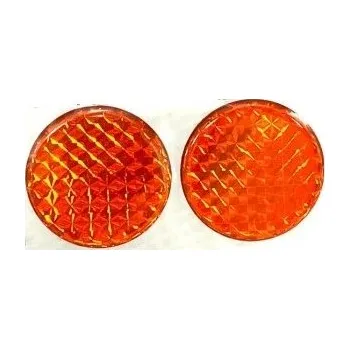 3D odrazka kulatá 5 cm oranžová, samolepící - 2ks