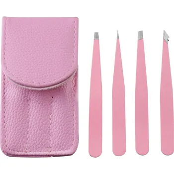 Kosmetická pinzeta Gaira® Sada pinzet 4814, Barva růžová