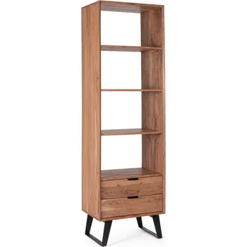 Knihovna BIZZOTTO Knihovna ISAR 195x58 cm hnědá