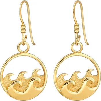 Náušnice Stříbrné visací náušnice GOLDEN WAVE Ag 925; ≤2,3 g.