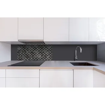 Obklad DIMEX | Dibond za kuchyňskou linku DBW-08040-068 | 80 x 40 cm | Kovová plošina + Dibond deska za kuchyňskou linku DIMEX v rozměru 80 x 40 cm, motiv Kovová plošina