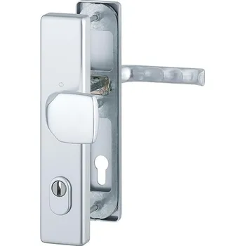 Příslušenství k oknu Dveřní kování London s překrytím, klika-koule, 8/92 mm, 67-77, F1-stříbrná