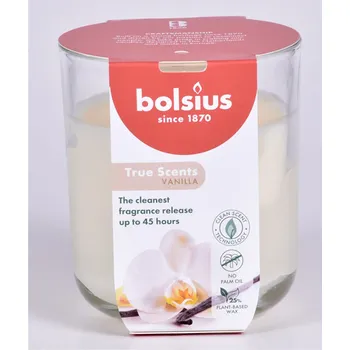 Svíčka Svíčka ve skle TRUE SCENTS VANILKA vonná d9x10cm