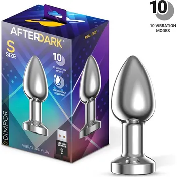Anální kolík AfterDark Dimpor Metal Vibrating Anal Plug Size S