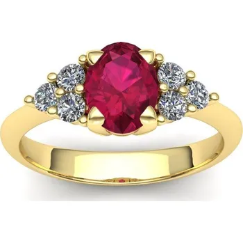 Prsten Prsten s Rubínem a brilianty PK20014 Materiál: Červené zlato 14kt, Velikost: 68