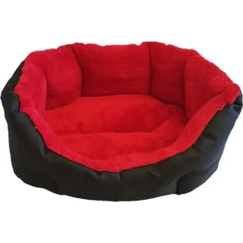 Pelíšek pro psa Pelech pro domácí mazlíčky - černočervený - 45 x 30 cm