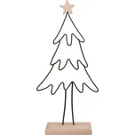 ANDĚL Kovový stromek černý na postavení 14 x 31 cm