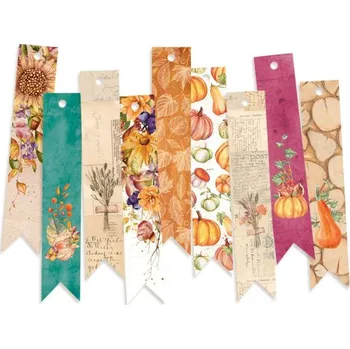 Umělecký papír P13 Sada oboustranných visaček The Four Seasons - Autumn 9ks