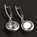 Goldpoint Stříbrné náušnice velký bílý zirkon Varianta: stříbrné náušnice