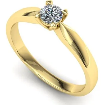 Prsten Zásnubní prsten s briliantem a srdíčky PZ21004 Materiál: Červené zlato 14kt, Velikost: 41