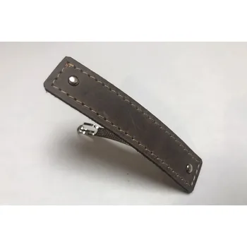 Kožená spona do vlasů - hnědá, prošitá. (Kožená spona do vlasů - hnědá, prošitá / Leather hair clip – brown)