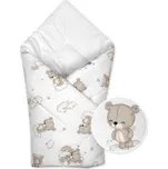 Baby Nellys Klasik zavinovačka pro miminko Malý medvídek bílá/béžová