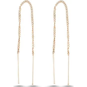 Náušnice Stříbrné řetízkové náušnice ROSE GOLD Ag 925; ≤0,5 g.