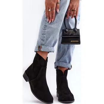 Dámské kozačky Kožené dámské boty na zip Nicole 2829 Barva: Černá, Velikost: 38