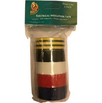 Izolační páska Izolační páska elektro, barvy Míchané PVC 19mm x , délka: 4m tloušťka 0.15mm DUCK TAPE