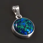 Goldpoint Lesklý přívěsek v bílém zlatě s opálem Váha: 1.15 g
