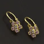 Goldpoint Zlaté náušnice dětské růžové kytičky Váha: 1.20 g