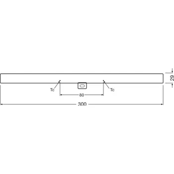 Lampička Řadová LED žárovka OSRAM S14d 3W trubice 2 700K 30cm matná stmívaná