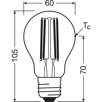 Svítidlo OSRAM LED žárovka E27 3,8W Filament 4 000K 806lm 2-pack