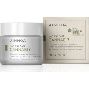 Pleťový krém Ainhoa Cannabi7 Bohatý pleťový krém 7 benefitů s konopným olejem 50 ml – regenerace, výživa a ochrana pleti