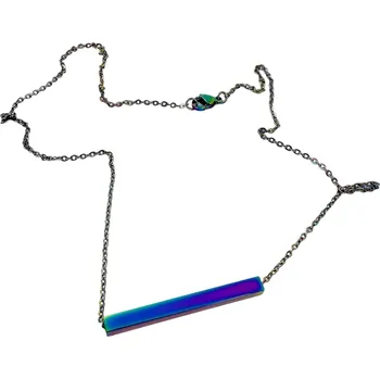 Náhrdelník Náhrdelník s horizontálním jemným hranolem Duhová