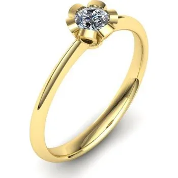 Prsten Zásnubní prsten s briliantem PZB180020 Materiál: Červené zlato 14kt, Velikost: 50