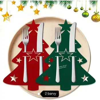 Vánoční obal na příbory stromeček (Různé dárky )