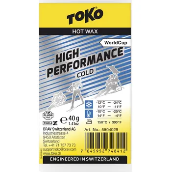 Cyklistické kalhoty Skluzný vosk Toko Triplex WC High Perform. Cold 40g modrý parafín