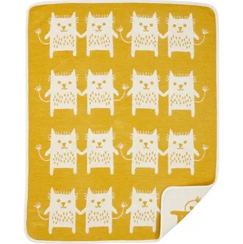 Dětská deka Bavlněná dětská deka chenille Little Me yellow 70x90, Klippan Švédsko Žlutá