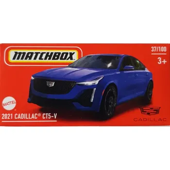 auto na autodráhu Matchbox 2021 Cadillac CT5-V modrý Box