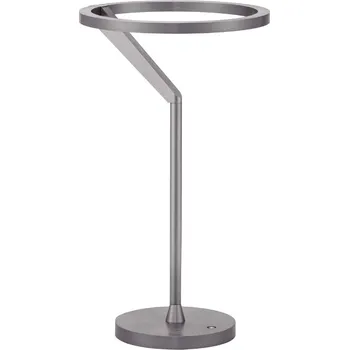 Lampička Stříbrnošedá kovová stolní LED lampa Nova Luce Tilia