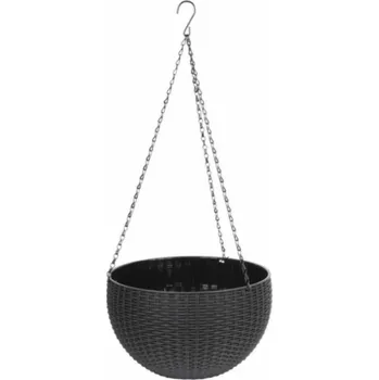 Květináč Květináč závěsný 26x16 cm GDA MODERN šedý