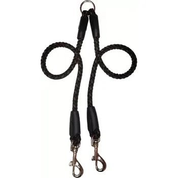 Vodítko pro psa Palkar vodítko rozdvojka pro psy 50 cm x 14 mm černo-hnědá