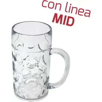 Sklenice RecaPlast pivní pulitr plast 0,5 (Plastová pivní sklenice s uchem pullitr)