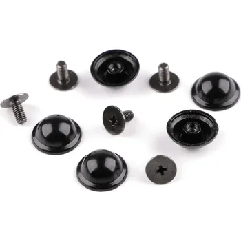 Ozdobný šroubovací nýt / nožičky na kabelky Ø13 mm, barva 5 černý lak