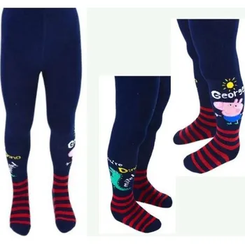 EPLUSM Punčocháče PEPPA PIG GEORGE tm. modré, vel. 110/116