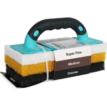 Bihui Držák s rukojetí se suchým zipem a 3x bret houba 25x12x2cm