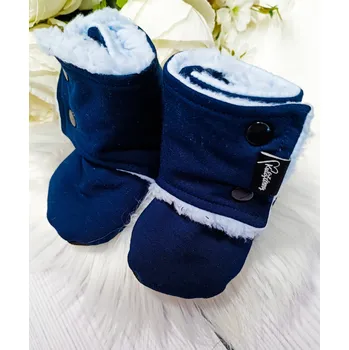 Capáčky Kulišárny Capáčky barefoot s beránkem NAVY Blue VELIKOST: 1 délka stélky: 11cm