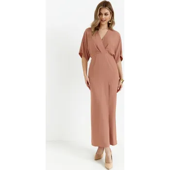 Dámské šaty Kimonové maxišaty Makover K163 růžové EU velikost: XL