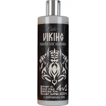Sprchový gel 4v1 sprchový gel, šampon, mýdlo a pěna pro muže 400ml - Viking